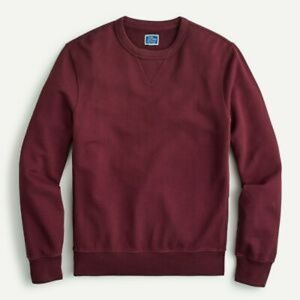 J Crew Maroon French Terry crewneck sweater - Small